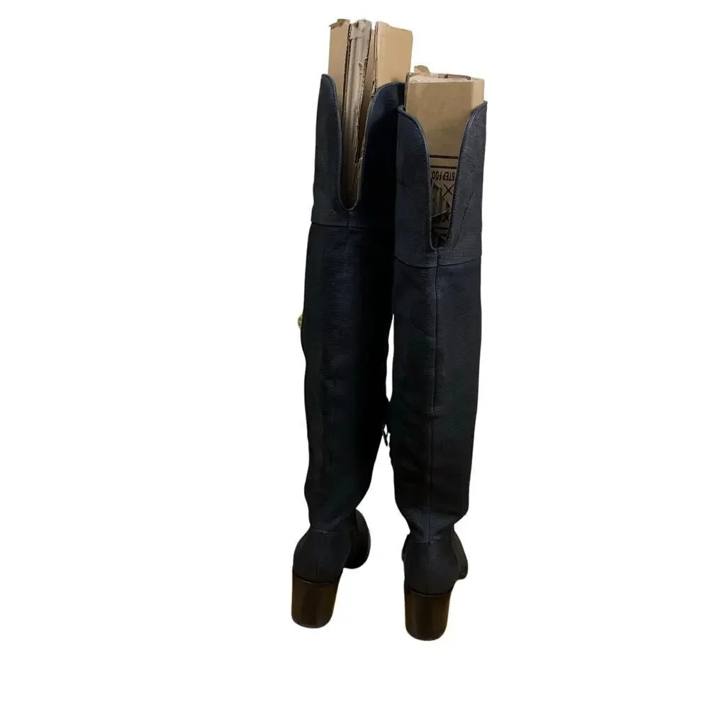 Sam Edelman Joplin Black Leather Over the Knee Boots Tall Size 6M
